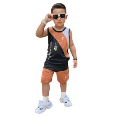 Imagem de Roupa Menino Infantil Camisa Bermuda Conjunto Masculino - Ikaros IK, R