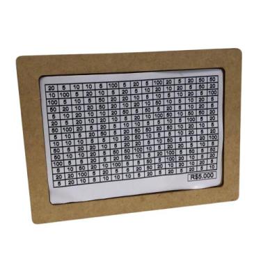 Imagem de Cofre Baú 5mil Woodbox Educativo Cofrinho Mágico Criativo Em Mdf - ANA