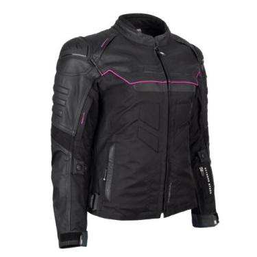 Imagem de Jaqueta Texx Falcon V2, FEMININO - Preto e Rosa, 2XL-3G