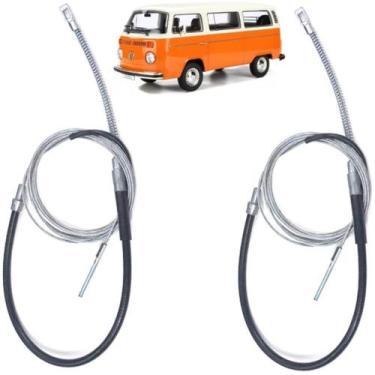 Imagem de Kit 2 cabo do freio de mão traseiro direito ou esquerdo com homocinéti