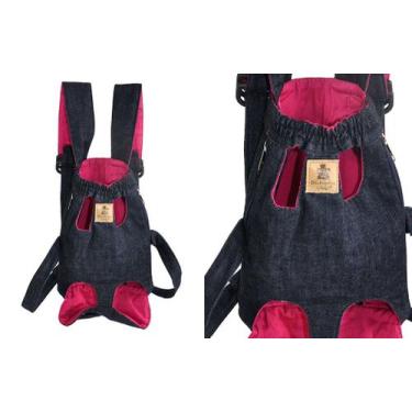 Imagem de Bolsa Canguru para Cachorro e Gato Pet - Bichinho Chic, Rosa, EGG