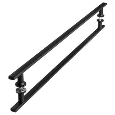 Imagem de Puxador Preto 70cm Para Porta Pivotante Vidro Madeira SF.MS - ShopFort