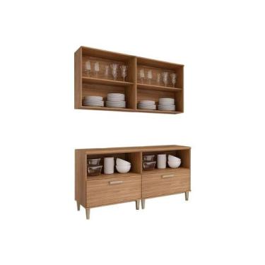 Imagem de Kit de Cozinha Completa 4 Peças Bella s/ Portas (2Aéreos+2Balcões) 160