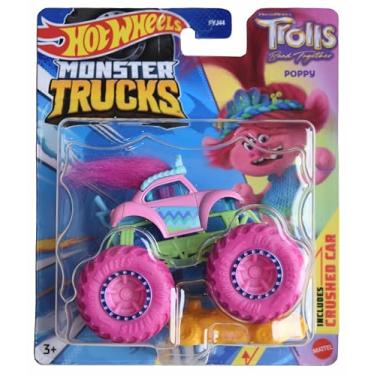 Imagem de Hot Wheels Monster Trucks Trolls, Includes Crushed Car 1:64 Scale car