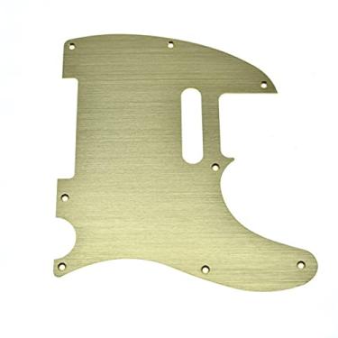 Imagem de Dopro 8 furos alumínio anodizado 1 camada Tele Pickguard TL placa de risco para telecaster americano/mexicano FD ouro