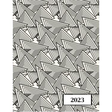 Imagem de 2023: Agenda semainier au format A4 - Année civile (Janvier à Décembre 2023) - Intervalles d'1h (7h-22h) - Contacts, jours fériés, mots de passe, ... - Une semaine sur deux pages