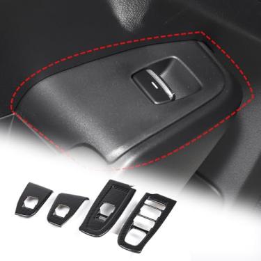 Imagem de Capa de interruptor de elevação de janela de carro compatível com Subaru Crosstrek GU 2023 2024, fibra de carbono interior porta janela interruptor painel capa painel controle botão guarnição kit