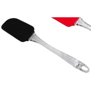 Imagem de Kit 2 Espátula De Silicone Cabo Plástico Preto E Vermelho