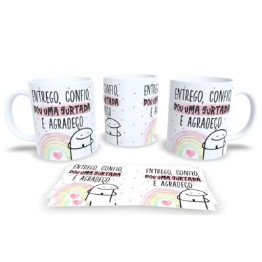 Imagem de Caneca de Porcelana Branca Personalizada Coleção Frases Diversas Pack11 (Entrego, confio..)