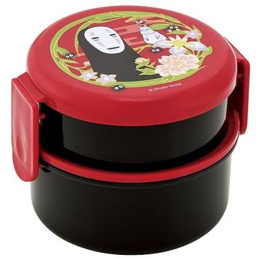 Imagem de Skater Spirited Away 2 Tier Round Bento Lunch Box com Folk (16,91 Oz) - Design Japonês Autêntico
