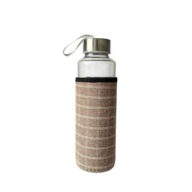 Imagem de Garrafa De Vidro Fofinha Com Capa Estampada De Neoprene 400ml - Riohom