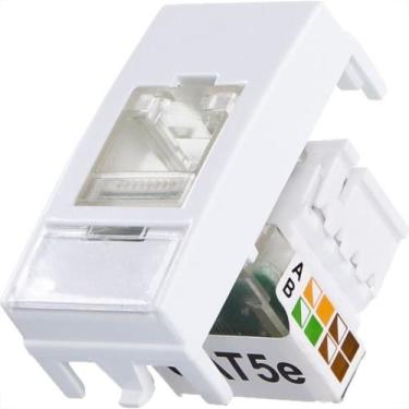 Imagem de Modulo Margirius Sleek 1 Tomada Rede Rj45 Branco 16045
