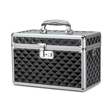 Imagem de HEWEI WORKS Caixa de armazenamento com trava de chave, caixa de armazenamento de medicamentos bloqueável, caixa vazia de primeiros socorros, caixa de segurança com trava de segurança, organizador de