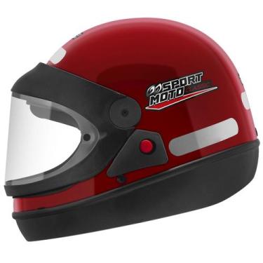 Imagem de Capacete Fechado Sport Moto Classic Pro Tork Segurança Conforto, VERME