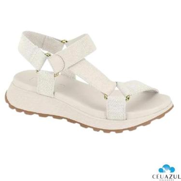 Imagem de Sandalia Feminina Plataforma Moleca Tira Autocolante Conforto Macia  V