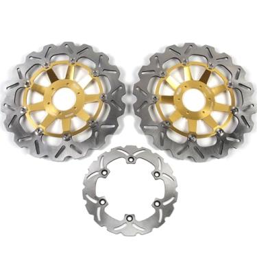 Imagem de Discos de freio dianteiros e traseiros flutuantes para Honda X Eleven 1100 2000-2003, acessórios de substituição de motocicleta dourados
