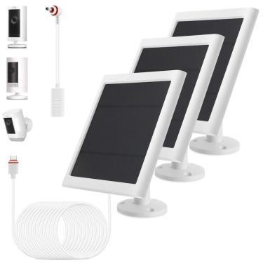 Imagem de Pacote de 3 painéis solares para câmera de anel com cabo de 10 pés Fehuatenda