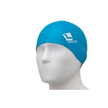 Imagem de Touca Natação Silicone Adulto Vollo Piscina Mergulho, Azul