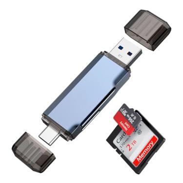 Imagem de Leitor de Cartão SD USB 2.0 e USB-C, Adaptador Compatível com iPhone 15 16/Pro/Pro Max, MacBook, OTG, SDHC SDXC MicroSD UHS-I