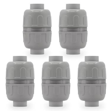 Imagem de Wocloer Conector líquido de 3/10.2 cm, conector de extremidade dupla de conduíte flexível de PVC, reto de 180 graus, conector de conduíte bidirecional, acessórios de conduíte elétrico (5 peças)