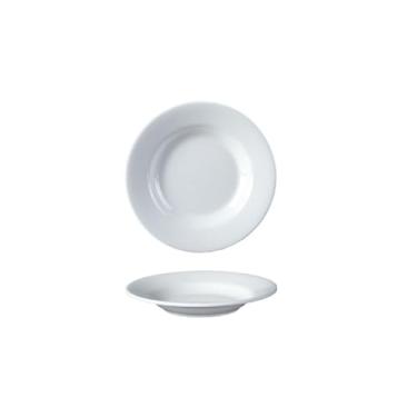Imagem de Prato de osso de disco branco de porcelana sintética, prato de arroz refogado de fast food - 208-8; disco de 20 cm - branco