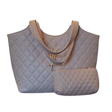 Imagem de Bolsa FEMININA Y $ L de Luxo com Carteira Iniciais da Marca de Ferro Medidas: 40x30x10 branca "REPLICA"