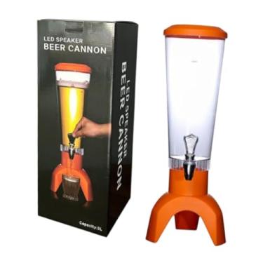 Imagem de Bothyi Recipiente de dispensador de água de limonada de torre de cerveja de bebida com luzes geladas de luz LED Dispensador de chá para churrasqueira