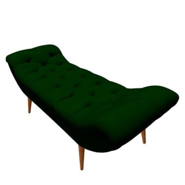 Imagem de Recamier Sofá Calçadeira 1,6 M Realeza (Suede Verde Musgo)