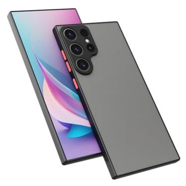 Imagem de Capa Protetora Compatível Sannsung Galaxy S23 ULTRA Fosca Translúcida Preta Com Proteção de Câmera