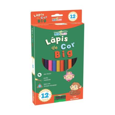 Imagem de Kit Lápis de Cor Leo&Leo 12 Cores Triangular Big 150mm com Apontador Basic