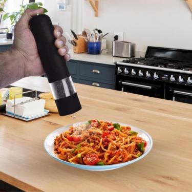 Imagem de Moedor de Sal e Pimenta Eletrico Especiarias Aço Inoxidavel Cortador C