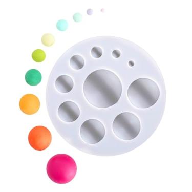 Imagem de KALAIEN Dome Cabochon Pedra preciosa de silicone pastel molde para decoração de bolo, topo de cupcake, argila de polímero, artesanato, epóxi de resina, fabricação de joias