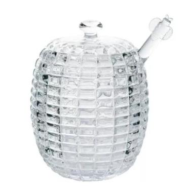 Imagem de Meleira De Cristal Com Pegador Mel E Tampa Tress 210ml Lyor Vidro Mesa