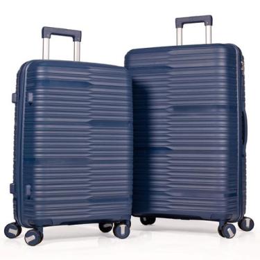 Imagem de Conjunto Jogo Malas De Viagem Kit 2 Peças Polipropileno Media 23 Kg E 