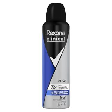 Imagem de Antitranspirante Aerosol Rexona Men Clinical Clean 150ml (A embalagem pode variar)