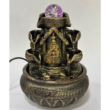 Imagem de Fonte de Água Nossa Senhora Aparecida com Bola Giratória, Decorativa