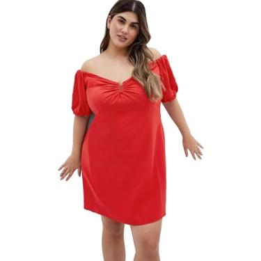 Imagem de City Chic Vestido feminino plus size - Macey, Vermelho, 48