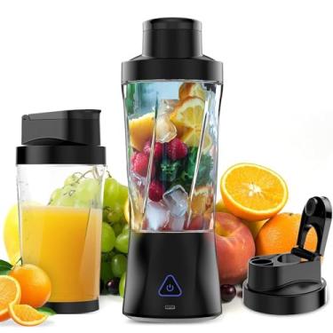 Imagem de Liquidificador de Smoothie, Liquidificador Portátil Liquidificador Pessoal Com 6 Lâminas, Liquidificador Recarregável USB para Shake e Smoothies para Cozinha
