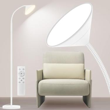 Imagem de mukuxin Luminária De Chão, 18 W, Luminárias De Chão Led Brilhantes Atualizadas Para Sala De Estar, Quarto, Com Pescoço De Ganso, Escurecimento Contínuo E Cor, Luminária De Pé De 76 Polegadas De Altu