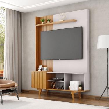 Imagem de Estante Home para Tv de até 55 Polegadas Corumbaú Naturalle/Off-White