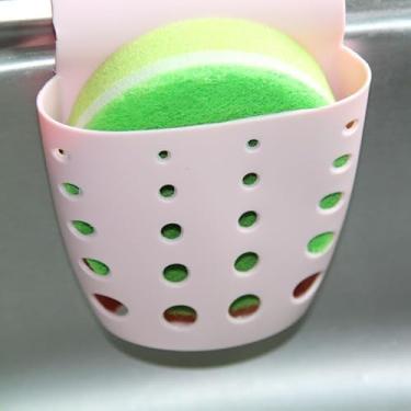 Imagem de Kitchen Supplies Pia Esponja Armazenamento Drenagem Pendurado Estilo Selim Dupla Utilização Prateleira Cesta de Drenagem Diversa