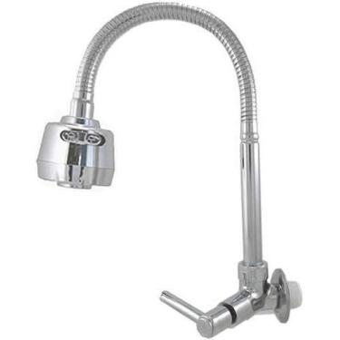 Imagem de 3168 C80 Torneira Gourmet Bica Móvel P/ Parede Cozinha Tubo Flexível C
