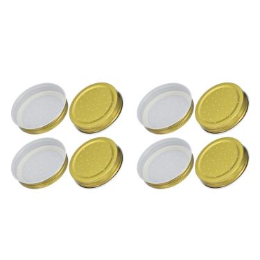 Imagem de Toddmomy Alimentador de entrada de abelhas, 8 peças de metal perfurado, tampa de pedreiro, alimentadores de entrada, bebedouro de colmeia alimentador de conserva de abelha, ferramentas de apicultor,