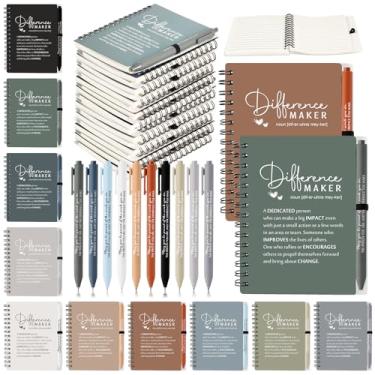 Imagem de Resurhang 20 conjuntos de presentes para criadores de diferenças presentes de agradecimento de funcionários a granel inspiradores A6 cadernos espirais diários com canetas para mulheres, homens, colega