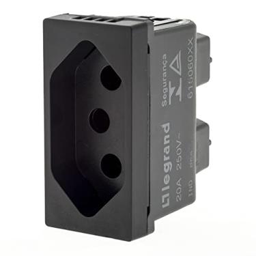 Imagem de TOMADA 2 PINOS + TERRA (3 PINOS) 20 AMPERES 250 VOLTS BORNE PARAFUSO 1M PRETA - PIAL PLUS - 615060PT