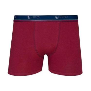 Imagem de Cueca Boxer Cotton Lupo 00523-002 Básica, P, Marsala
