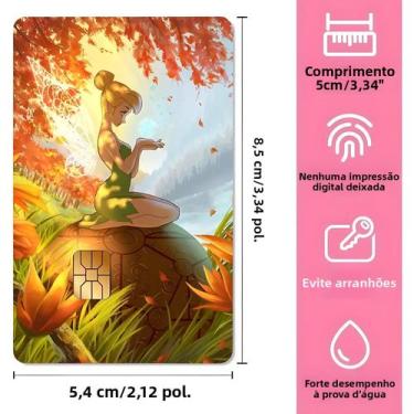 Imagem de D-disney T-tinker Bell Adesivos Filme Capa de Pele Para Cartão de Debi