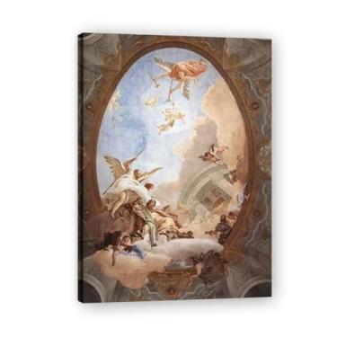 Imagem de Impressão em tela Tiepolo Giovanni Battista de alto caráter moral – Obra-prima rococó barroca, pintura escolar de Veneza, pintura a óleo decorativa para galeria doméstica 30 x 42 cm