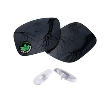 Imagem de Raydi Lentes de reposição de policarbonato e protetores de nariz para óculos de sol quadrados RayBan RB3483 60 mm - preto sólido - polarizado