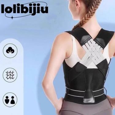 Imagem de Corretor Postura Colete Cervical Cinta Alinha Coluna Unissex - oem, GG